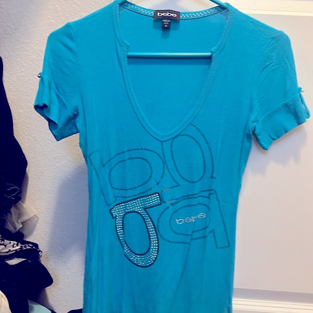 Bebe short sleeved Ribbed shirt